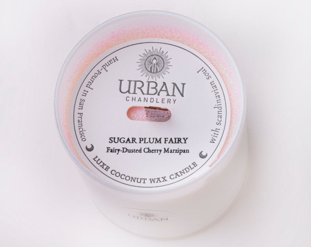 SUGAR PLUM FAIRY - Fairy-Dusted Cherry Marzipan Luxe Candle
